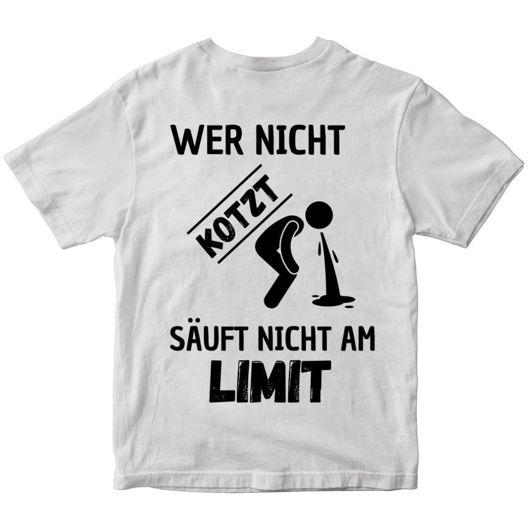 Saufen am Limit - Premium T-Shirt Backprint