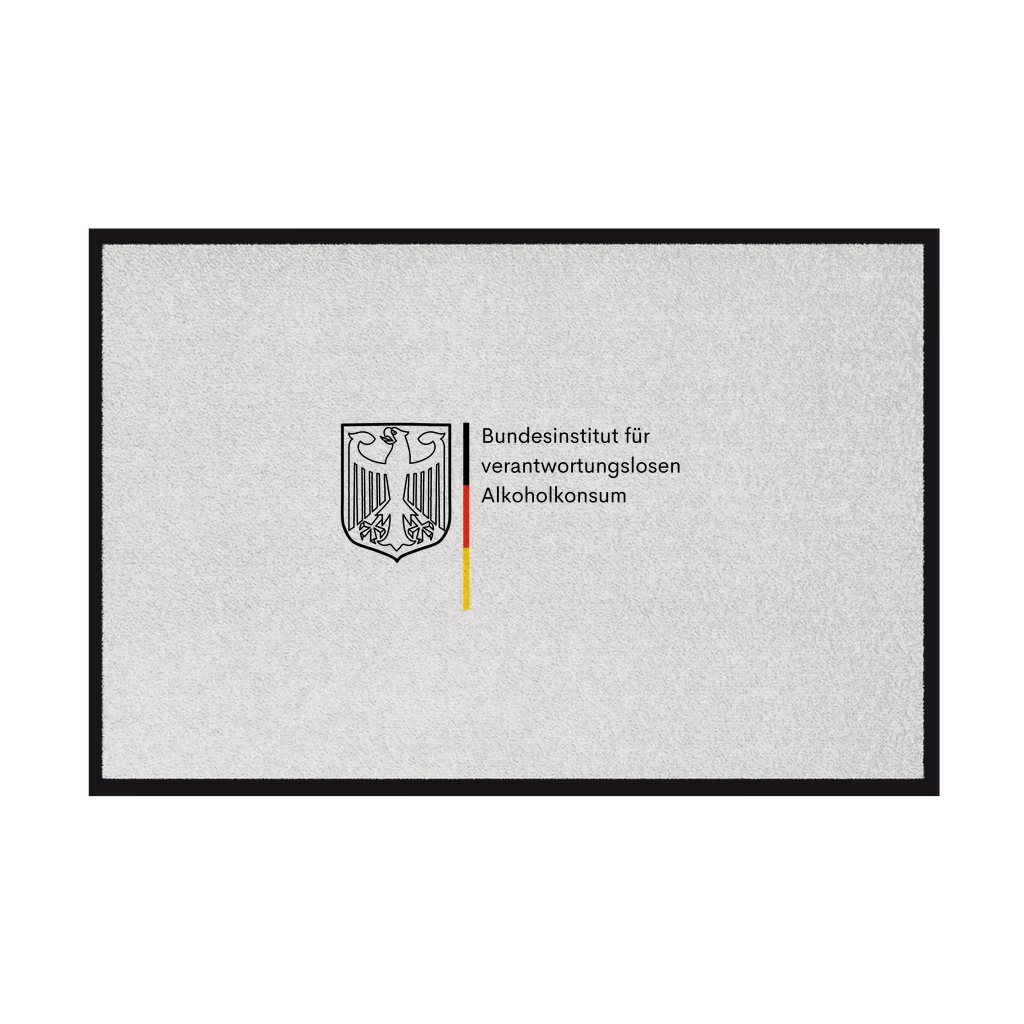 Fußmatte mit Gummirand Bundesinstitut schwarz