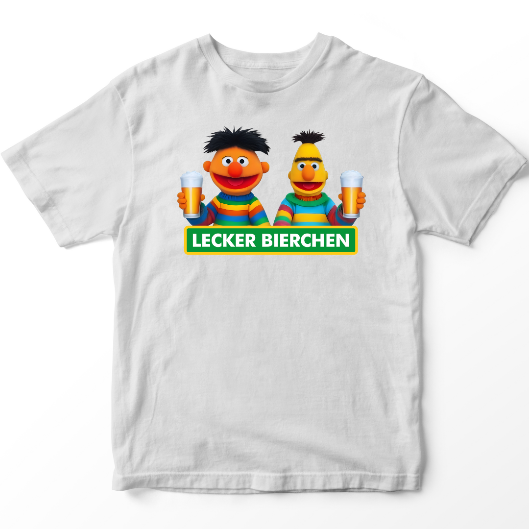 Lecker Bierchen Ernie & Bert - Premium T-Shirt