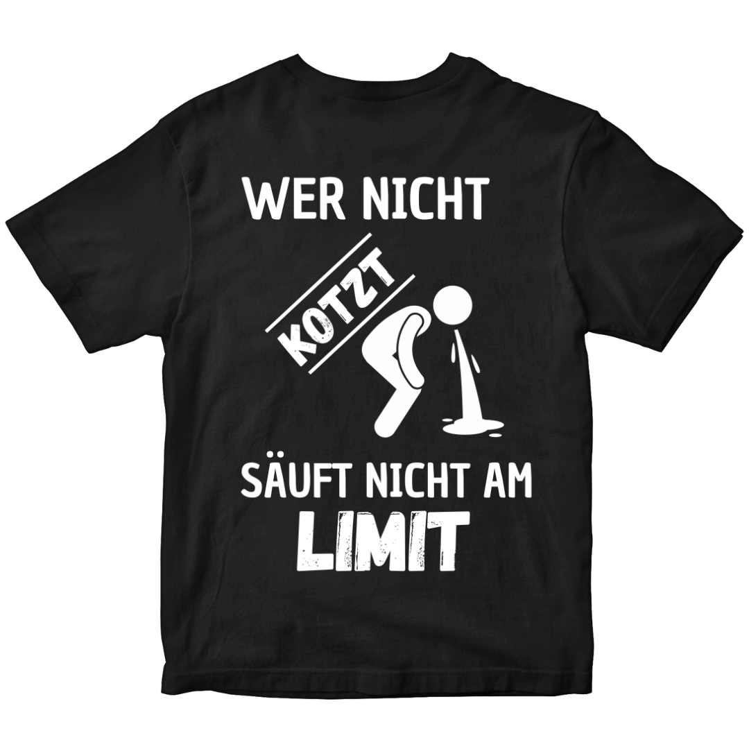 Saufen am Limit - Premium T-Shirt Backprint