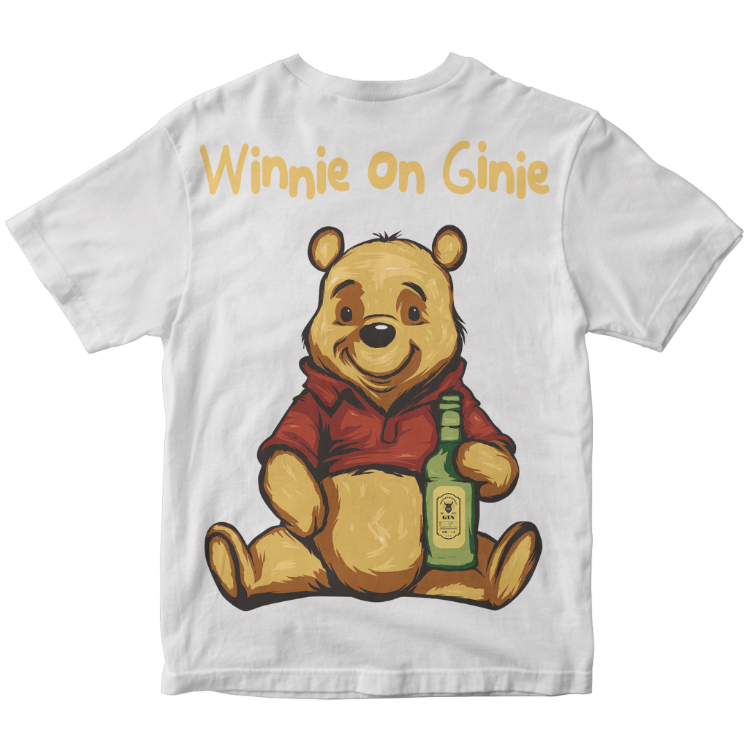 Winnie on Ginie - Premium T-Shirt Backprint