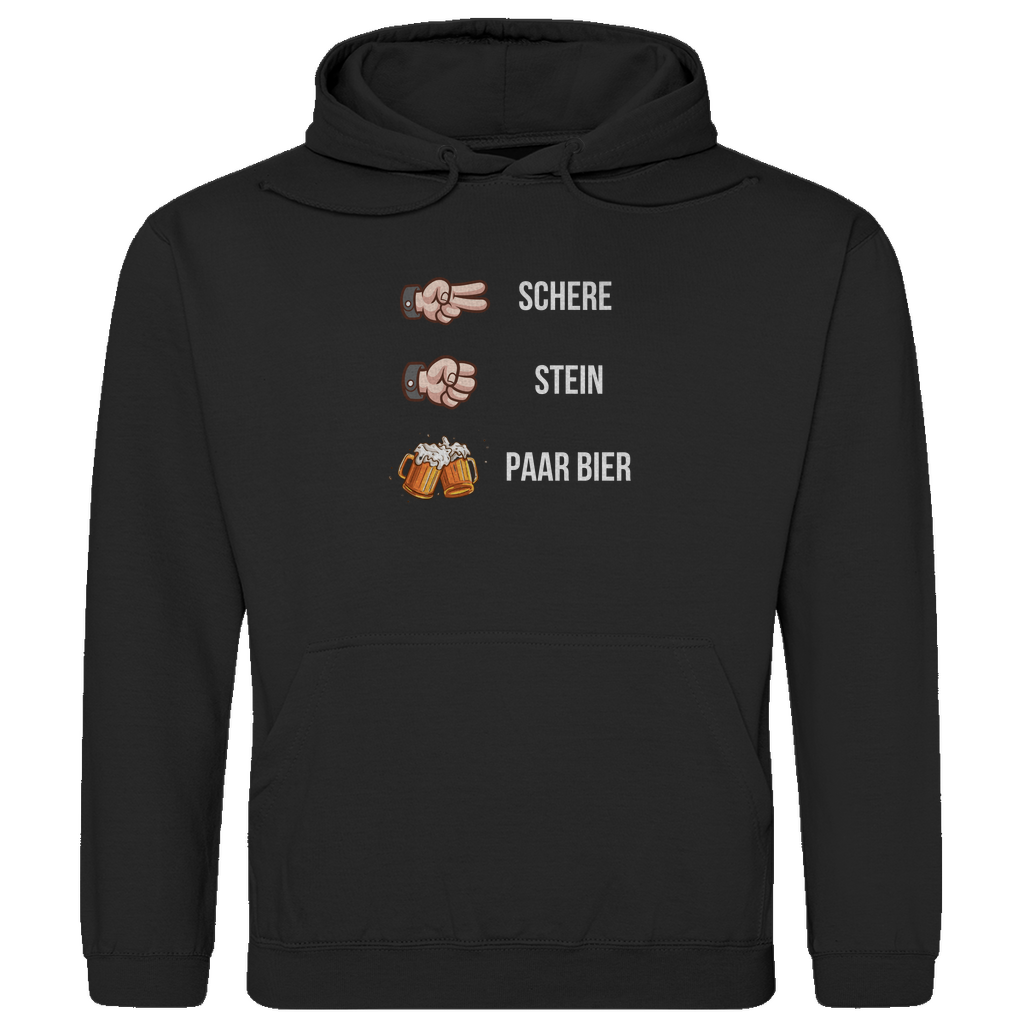 Schere Stein Paar Bier - Premium Hoodie Unisex